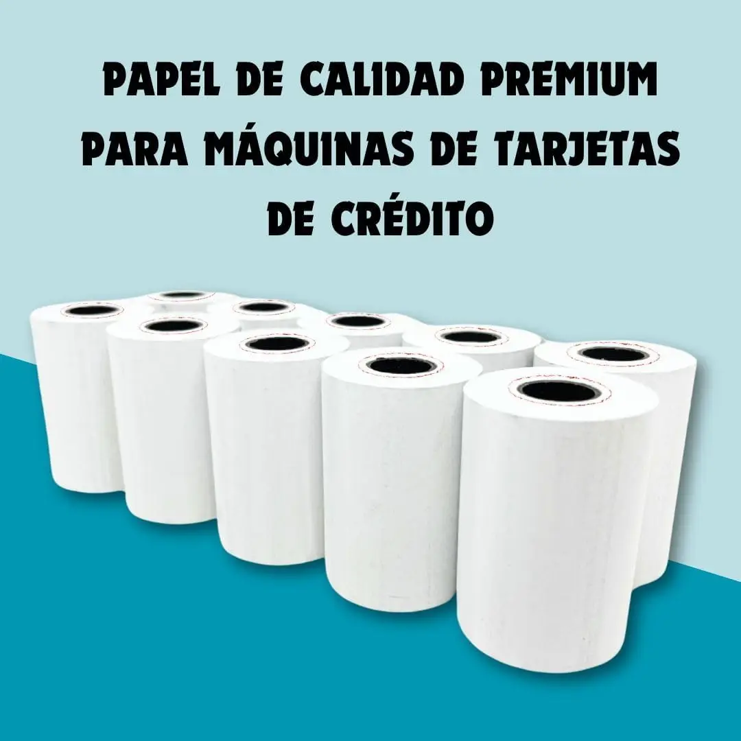 Rollos Papel Térmico 57x35x12 para todos los Datafonos pack de 10/20/30/60, TPV, Pesos, Impresoras Térmicas. Sin Bisphenol-A, Impresión de Calidad y Duradera con Banda de Advertencia. Ideal para máquinas de tarjetas de Crédito - Imagen 7