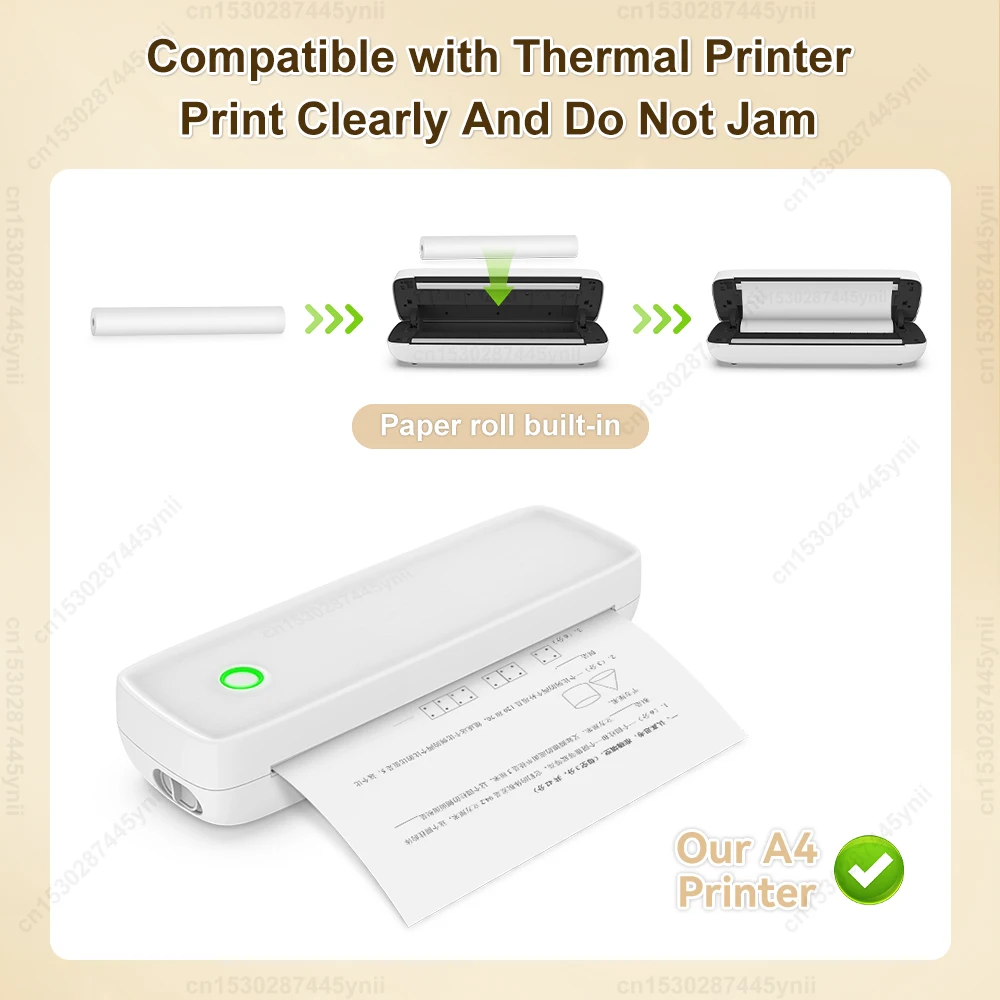 3/5/10 rollos de papel térmico A4, papel de impresión térmica resistente al aceite y al agua, 210x30mm, apto para impresora térmica A4 A40/X8 D210 S8 M08F - Imagen 4