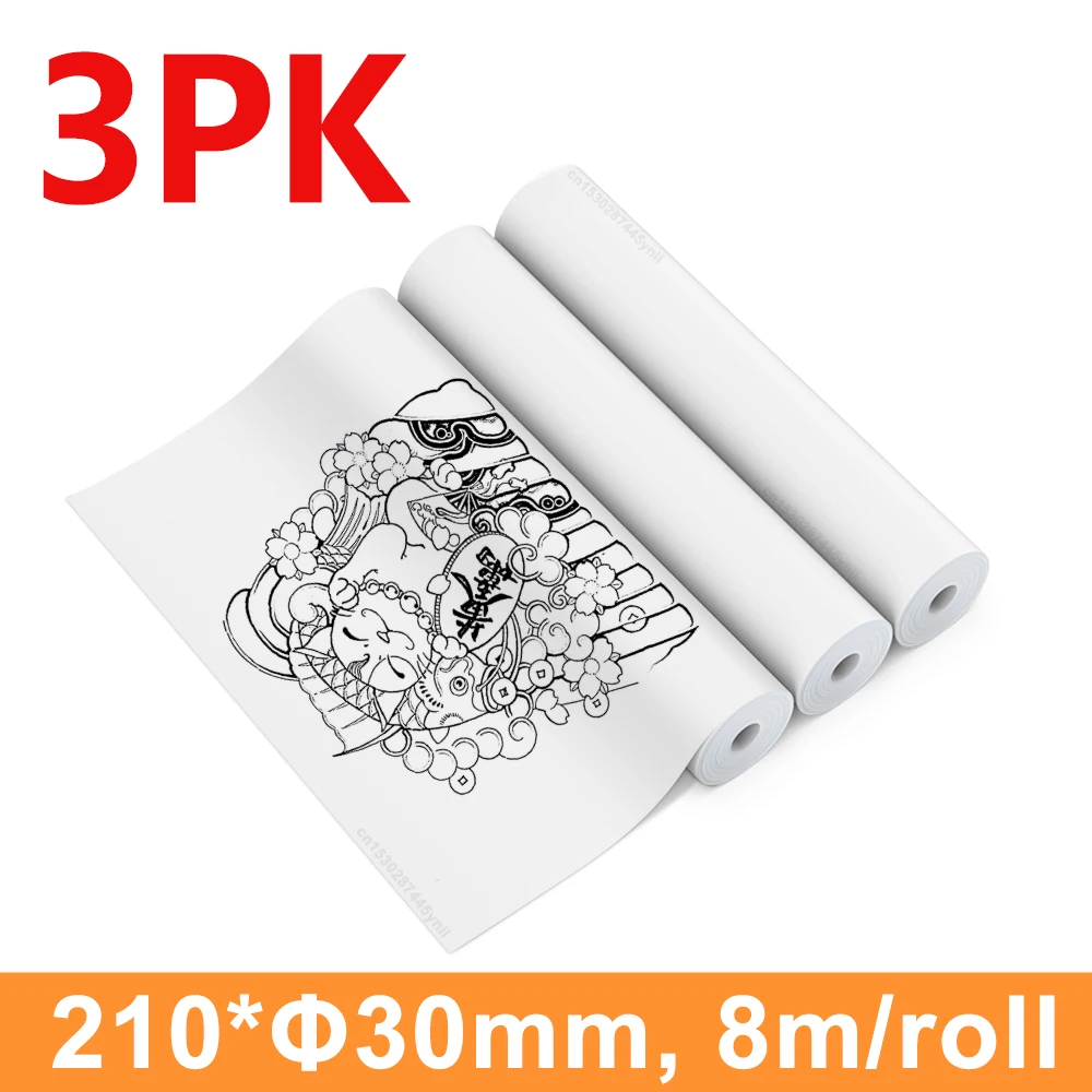 3/5/10 rollos de papel térmico A4, papel de impresión térmica resistente al aceite y al agua, 210x30mm, apto para impresora térmica A4 A40/X8 D210 S8 M08F - Imagen 8