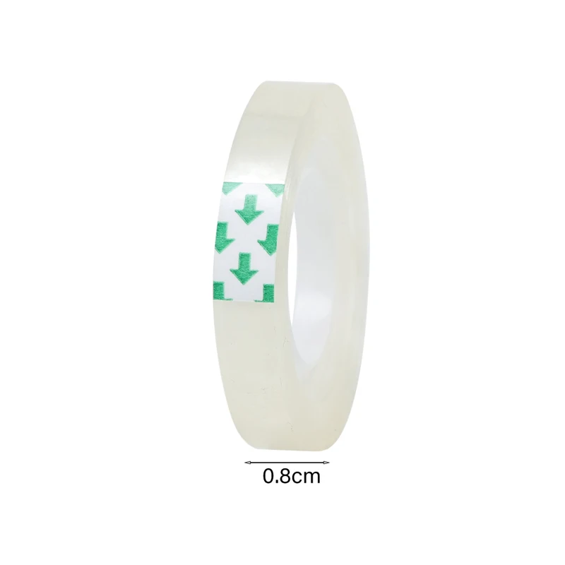20-1 rollo de cinta adhesiva transparente, 0,8 cm, 1,2 cm, 1,8 cm de ancho, cinta de sellado transparente fuerte para oficina, escuela, embalaje para el hogar, papelería - Imagen 9