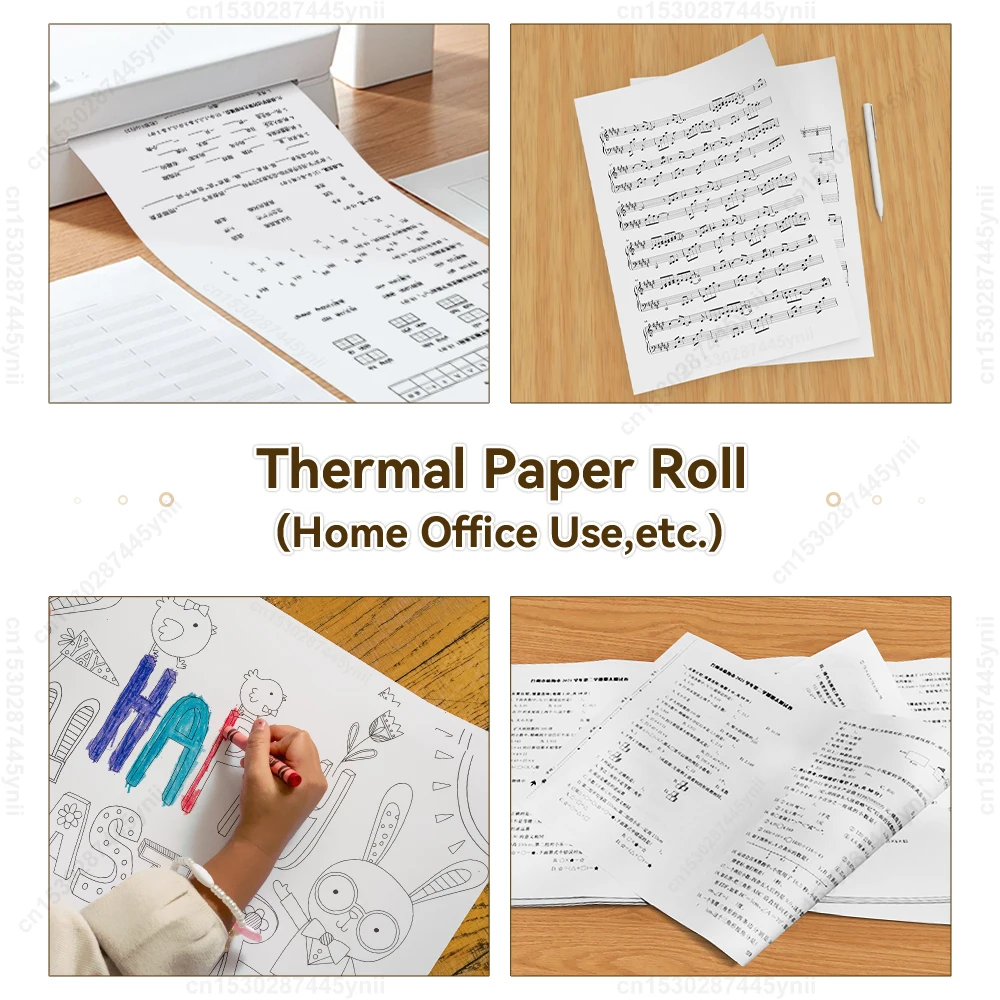 3/5/10 rollos de papel térmico A4, papel de impresión térmica resistente al aceite y al agua, 210x30mm, apto para impresora térmica A4 A40/X8 D210 S8 M08F - Imagen 6