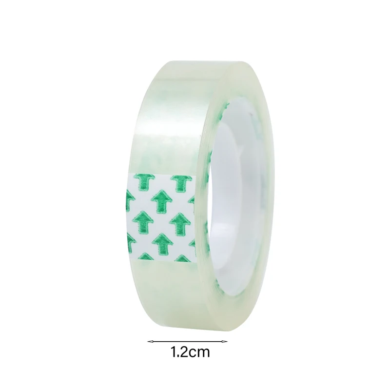 20-1 rollo de cinta adhesiva transparente, 0,8 cm, 1,2 cm, 1,8 cm de ancho, cinta de sellado transparente fuerte para oficina, escuela, embalaje para el hogar, papelería - Imagen 22