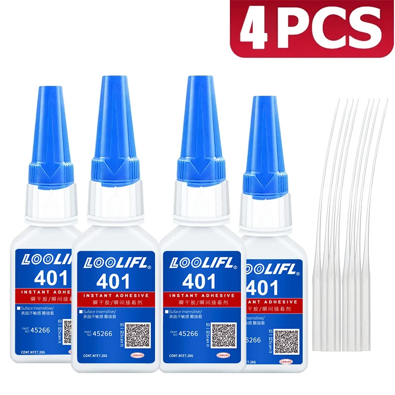 LOOLIFL 20ml 401/406 instantáneo fuerte súper pegamento universal superpegamento poderoso instantáneo para resina cerámica vidrio metálico seco rápido - Imagen 14